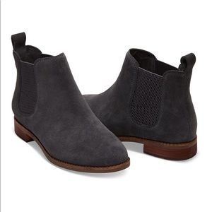 Toms Gray Suede Ella Bootie